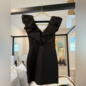 Elegant Black Ruffle Dress
